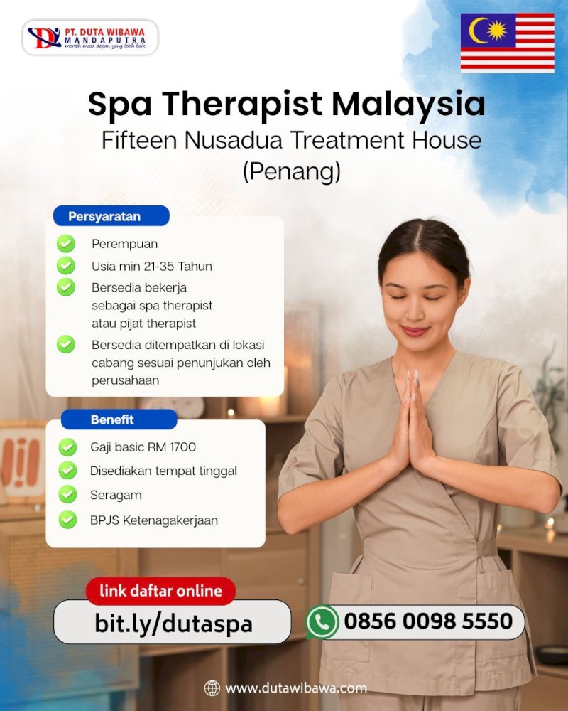 Lowongan Spa Therapist Malaysia 